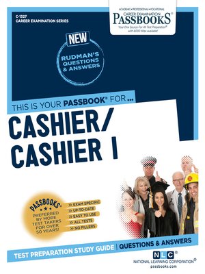 cover image of Cashier/Cashier I